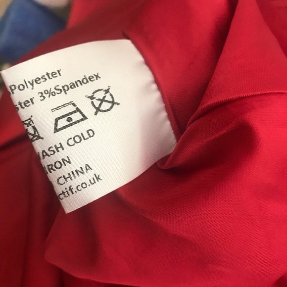 Collectif Vintage Medium‎ Size 8 Red Button Front Cut-out Retro Swing Dress 50s - Picture 12 of 12